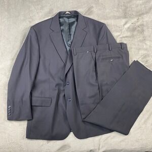 Jos. A. Bank Suit Mens 48R Navy Blue 100% Wool 2-Piece Blazer Trousers 38x31